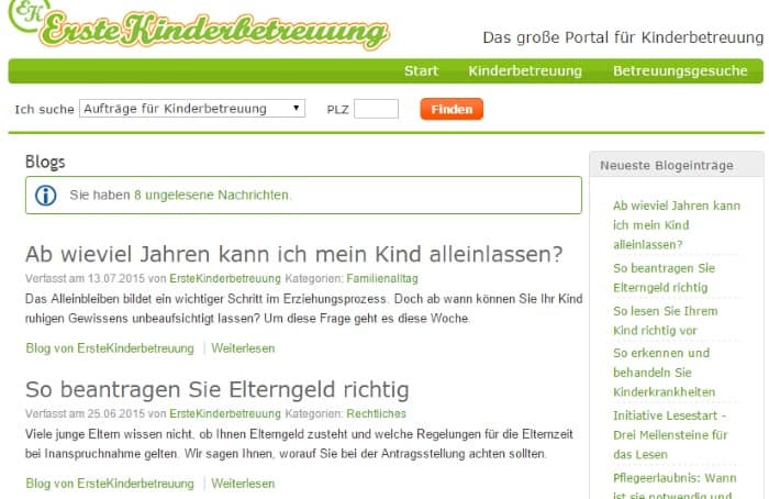 ErsteKinderbetreuung Blog